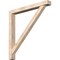 Ekena Millwork Traditional Block Smooth Bracket w/ Offset Brace, Douglas Fir, 5 1/2"W x 48"D x 48"H BKT0604X48X48TRA05SDF - alternate 1